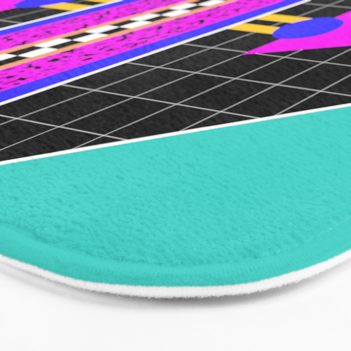 Memphis pattern 117 - 80s / 90s Retro Bath Mat Gallery Image 3