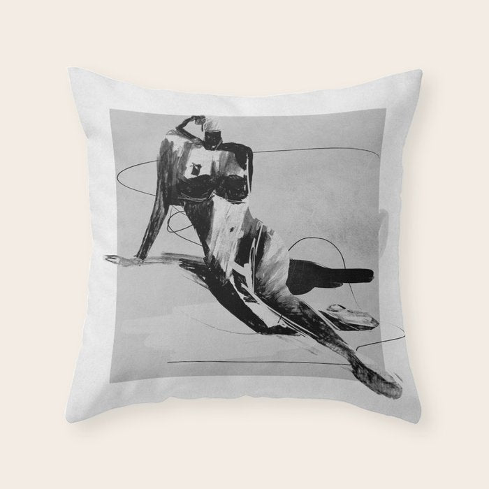 Female Figure 3 Throw Pillow Gallery Image 1