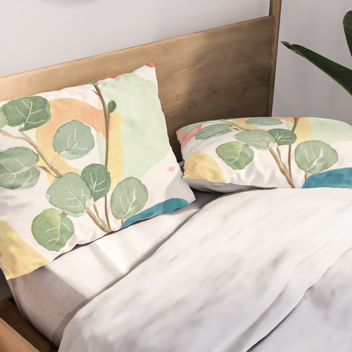 Modern Abstract Watercolour Art IV Pillow Sham Gallery Image 2
