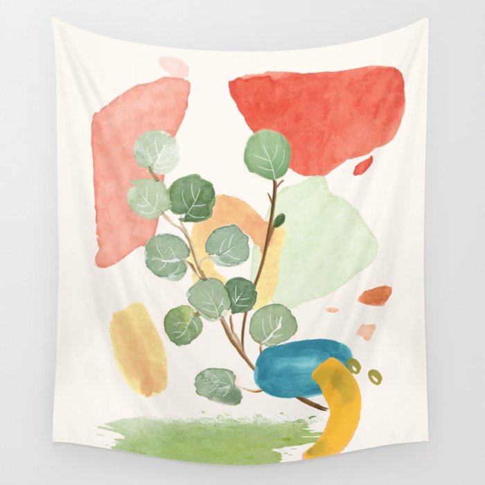 Modern Abstract Watercolour Art IV Wall Tapestry Gallery Image 4