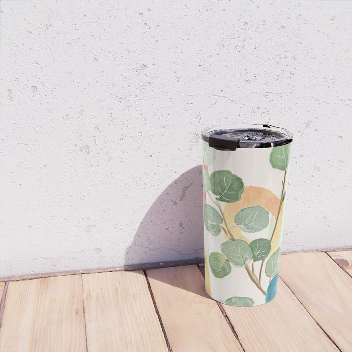 Modern Abstract Watercolour Art IV Travel Mug Gallery Image 4