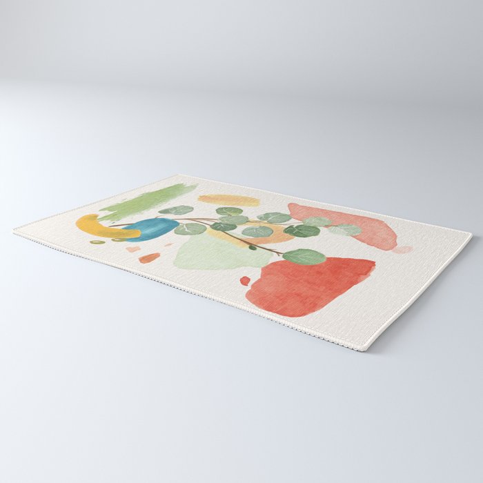 Modern Abstract Watercolour Art IV Rug Gallery Image 3