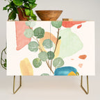 Modern Abstract Watercolour Art IV Credenza Gallery Image 1