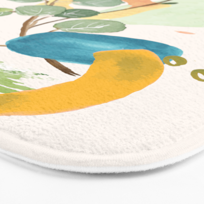 Modern Abstract Watercolour Art IV Bath Mat Gallery Image 3