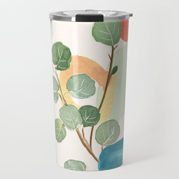 Modern Abstract Watercolour Art IV Travel Mug Gallery Image 1