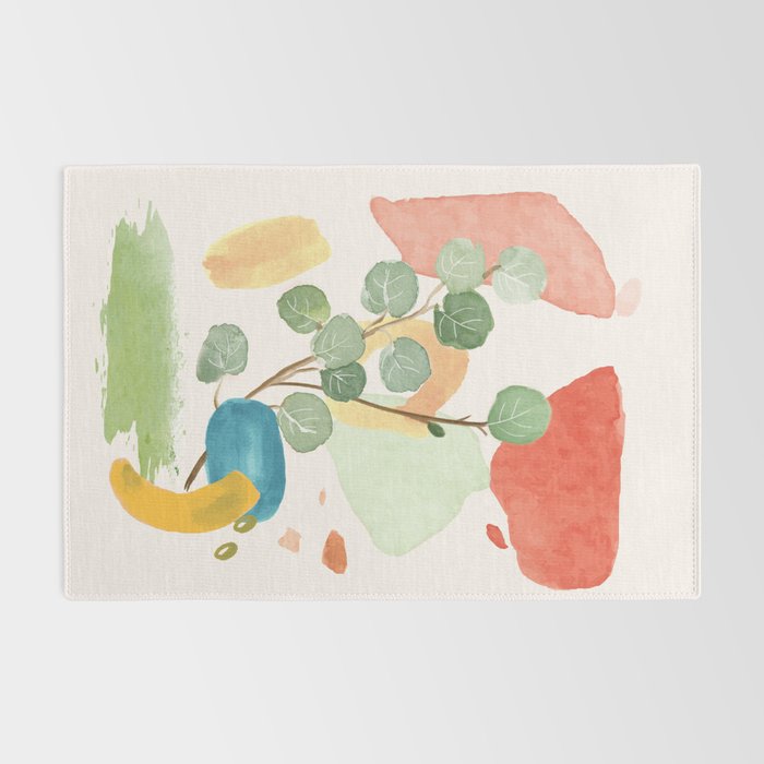 Modern Abstract Watercolour Art IV Rug Gallery Image 2