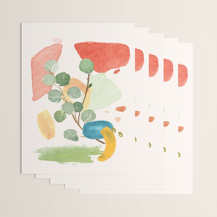 Modern Abstract Watercolour Art IV Wrapping Paper Gallery Image 3