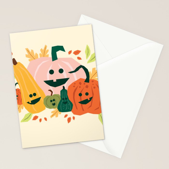 Cute scary pumpkins Stationery Card Gallery Image 2