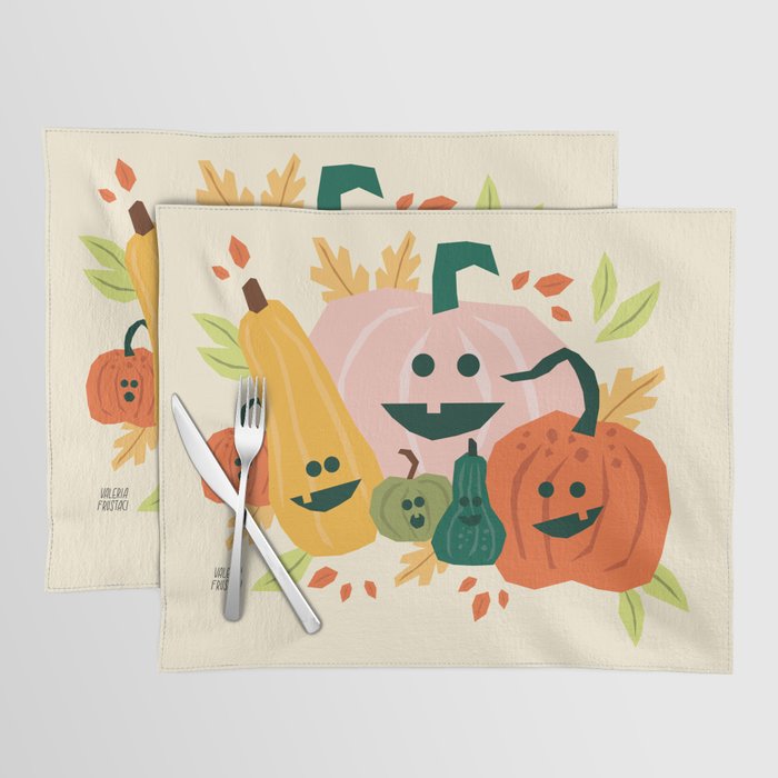 Cute scary pumpkins Placemat Gallery Image 1