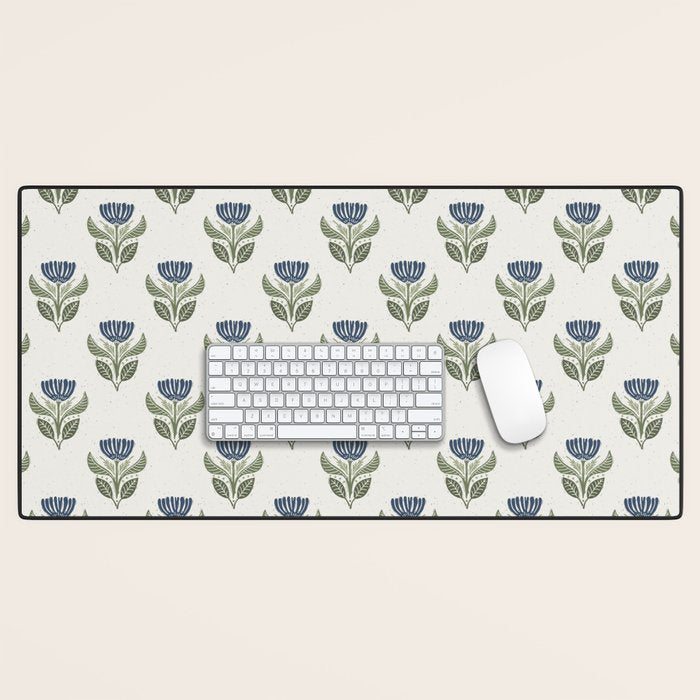 Stamped Floral Desk Mat