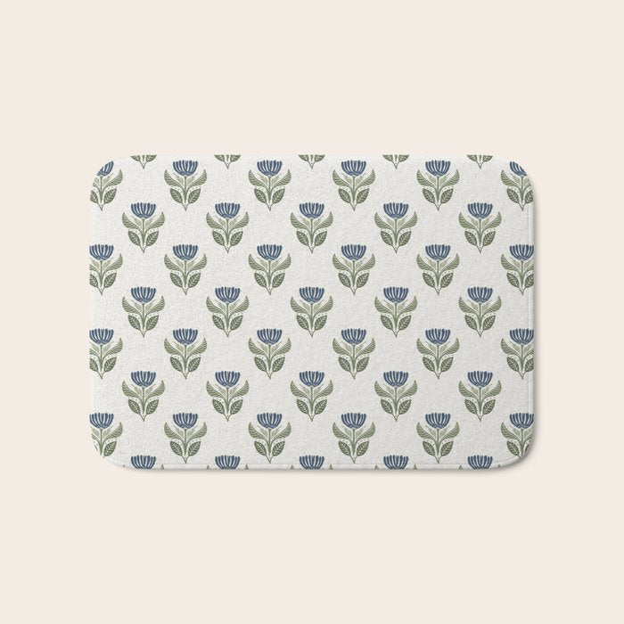 Stamped Floral Bath Mat Gallery Image 1