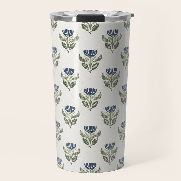 Stamped Floral Travel Mug Gallery Image 1