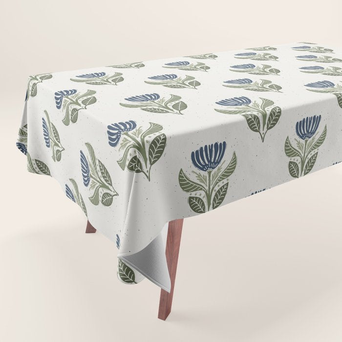 Stamped Floral Tablecloth Gallery Image 1