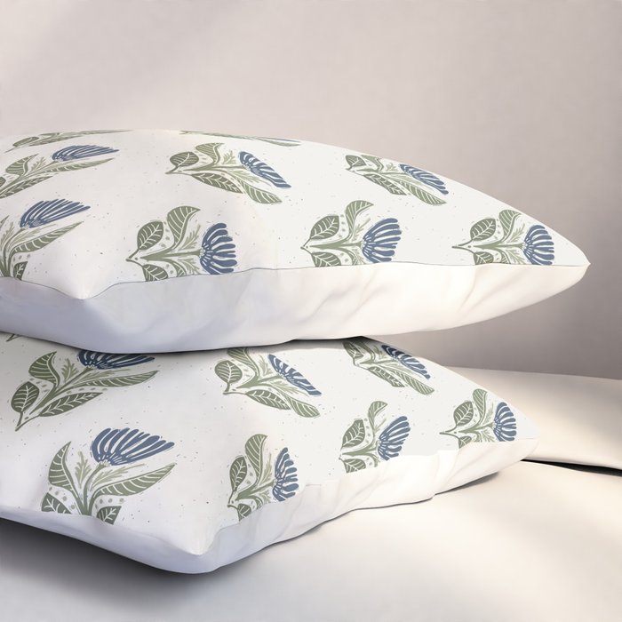 Stamped Floral Pillow Sham Gallery Image 3