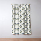 Stamped Floral Window Curtain Gallery Image 3