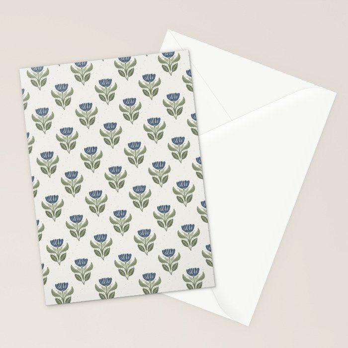 Stamped Floral Stationery Card Gallery Image 2
