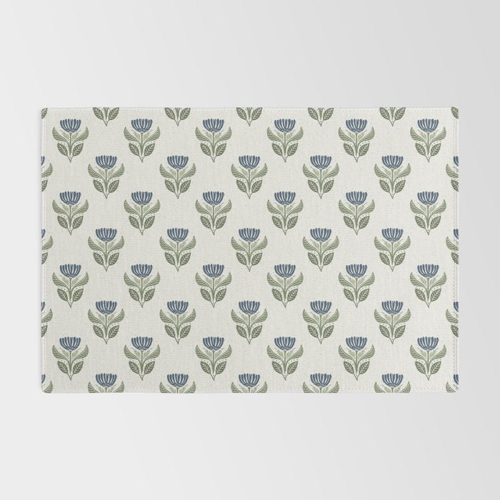Stamped Floral Rug Gallery Image 2