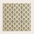 Stamped Floral Wood Wall Art Gallery Image 1
