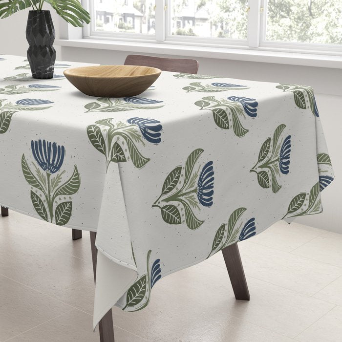 Stamped Floral Tablecloth Gallery Image 3
