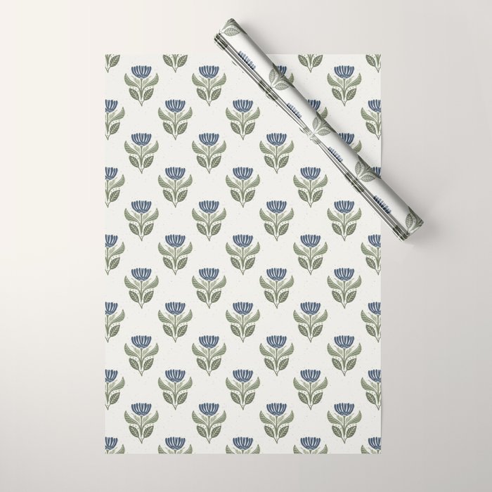 Stamped Floral Wrapping Paper Gallery Image 1