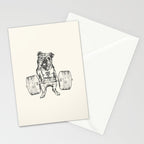 English Bulldog Lift Stationery Card Gallery Image 2