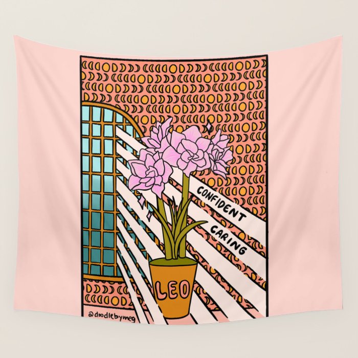 Leo Plant Wall Tapestry Gallery Image 4