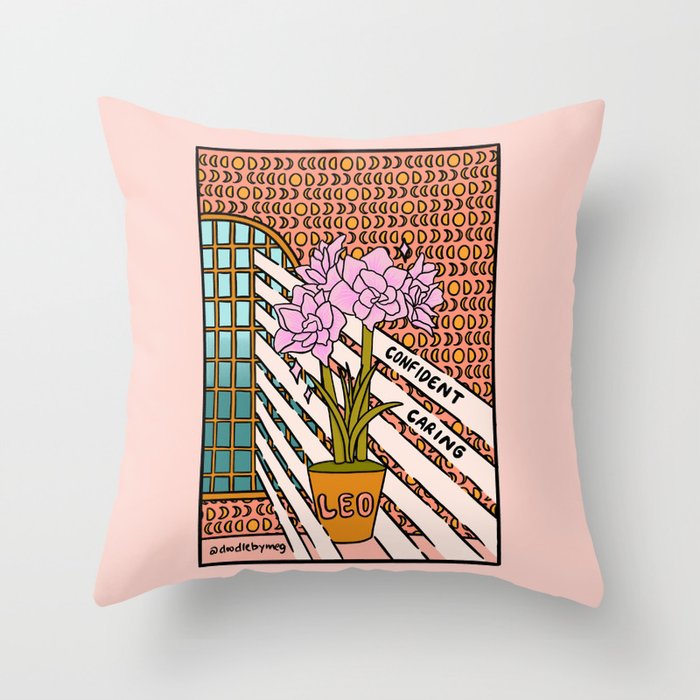 Leo Plant Throw Pillow Gallery Image 6