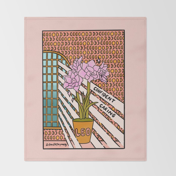 Leo Plant Throw Blanket Gallery Image 2
