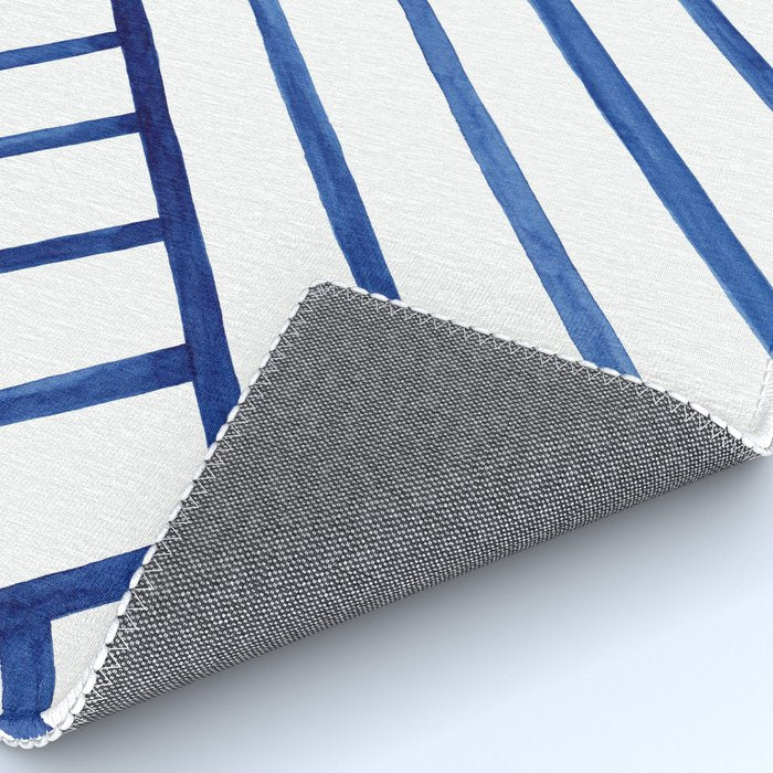 Watercolor lines pattern | Navy blue Rug Gallery Image 4