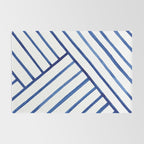 Watercolor lines pattern | Navy blue Rug Gallery Image 2