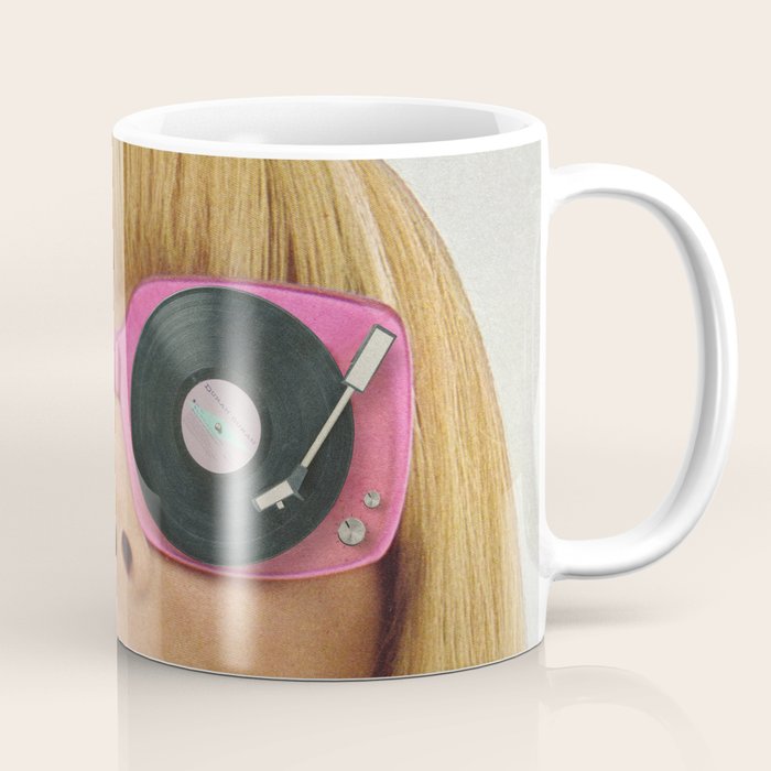 Pink Vinyl Sun Glasses - Vinyl Shades  Coffee Mug Gallery Image 1