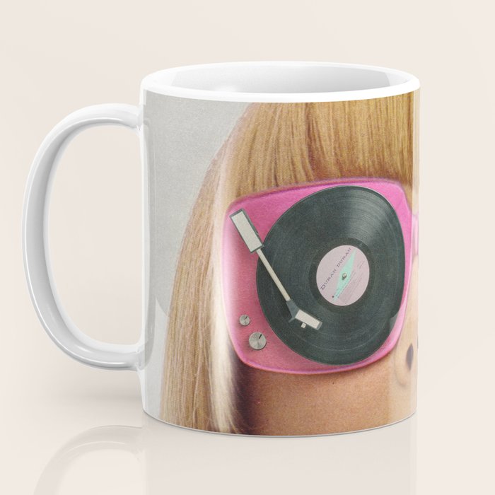 Pink Vinyl Sun Glasses - Vinyl Shades  Coffee Mug Gallery Image 3