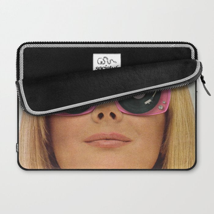 Pink Vinyl Sun Glasses - Vinyl Shades  Laptop Sleeve Gallery Image 2