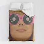 Pink Vinyl Sun Glasses - Vinyl Shades  Duvet Cover Gallery Image 6