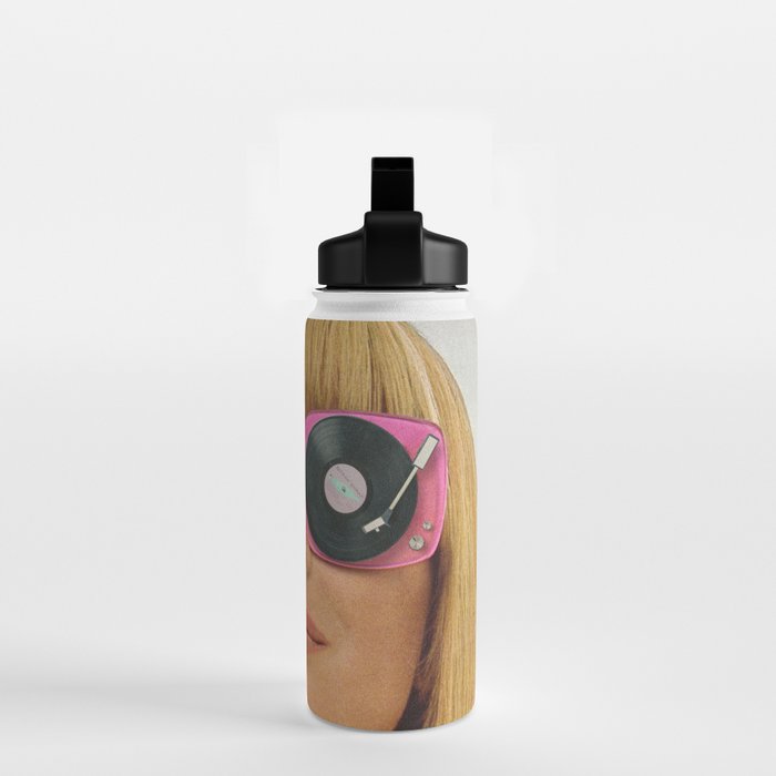 Pink Vinyl Sun Glasses - Vinyl Shades  Water Bottle Gallery Image 2