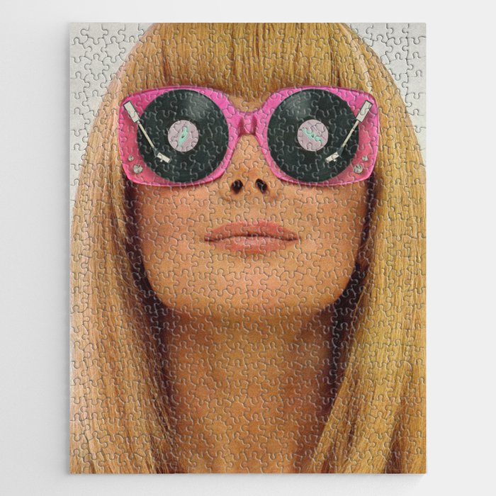 Pink Vinyl Sun Glasses - Vinyl Shades  Jigsaw Puzzle Gallery Image 1
