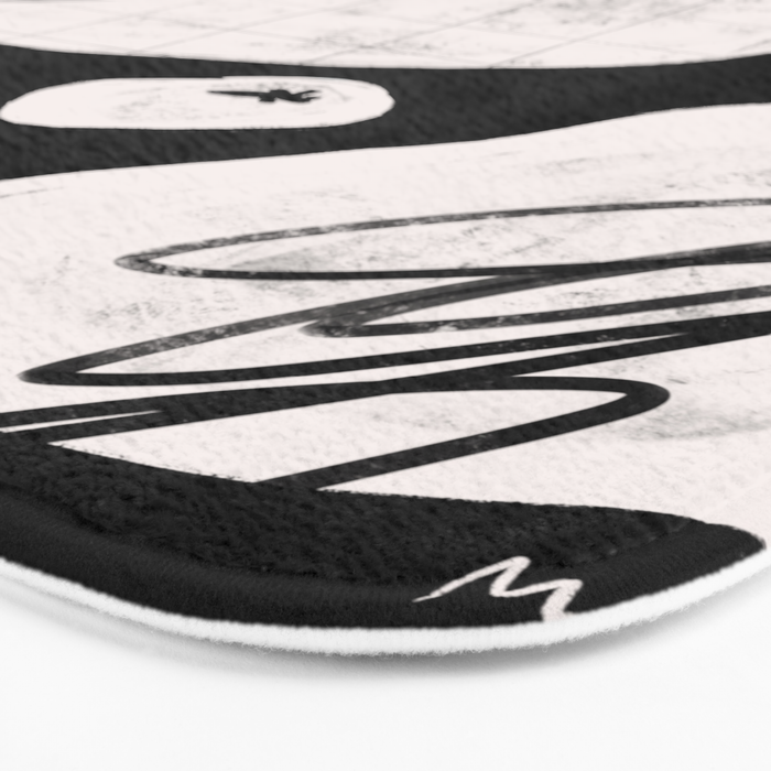 Abstract Fruit Black Bath Mat Gallery Image 3