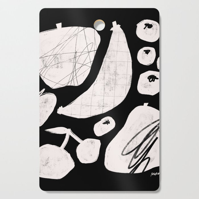 Abstract Fruit Black Cutting Board Gallery Image 1