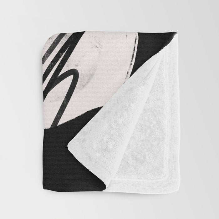 Abstract Fruit Black Throw Blanket Gallery Image 3