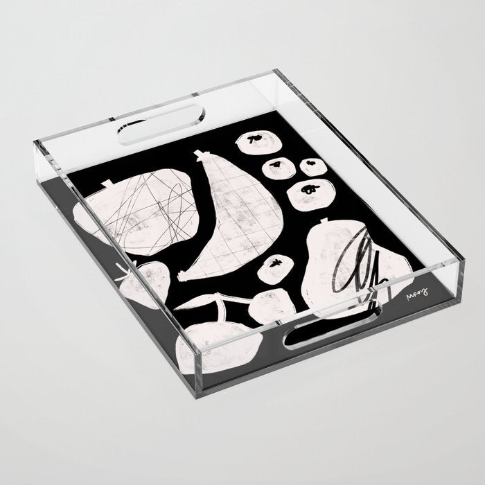 Abstract Fruit Black Acrylic Tray Gallery Image 1