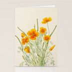 Mexican Poppy Vintage Botanical Print Stationery Card Gallery Image 2