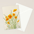 Mexican Poppy Vintage Botanical Print Stationery Card Gallery Image 2