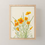 Mexican Poppy Vintage Botanical Print Mini Art Print Gallery Image 1