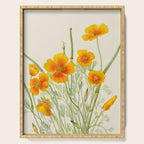 Mexican Poppy Vintage Botanical Print Serving Tray Gallery Image 1