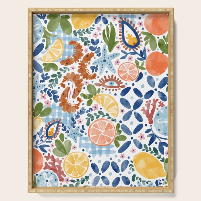 Sunny Coastal Escape Serving Tray Gallery Image 1
