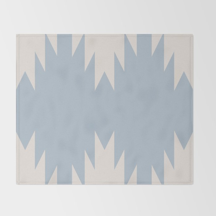 Geometric Southwestern Minimalism - Soft Sky Blue Throw Blanket Gallery Image 2
