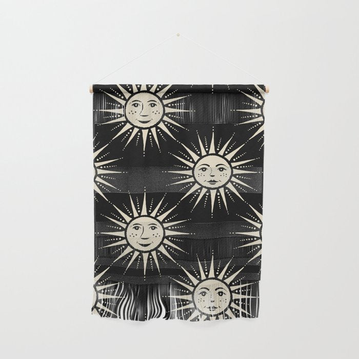 Freckled Suns - black and cream Wall Hanging Gallery Image 1