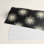 Freckled Suns - black and cream Wrapping Paper Gallery Image 2