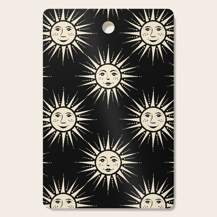 Freckled Suns - black and cream Cutting Board Gallery Image 1