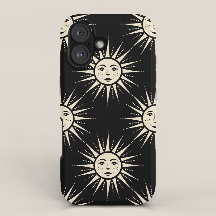 Freckled Suns - black and cream iPhone Case Gallery Image 1